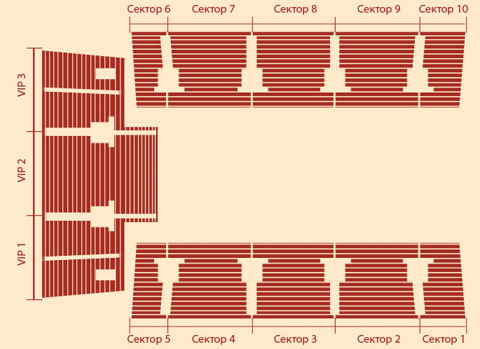 Схема зала Красной площади